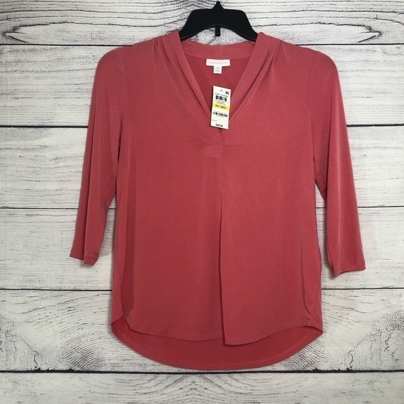 NWT Charter Club Pink Blouse Sz PM - Picture 2 of 5